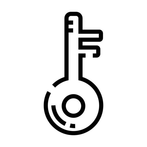 Schlüssel Web Symbol Vektor Illustration — Stockvektor