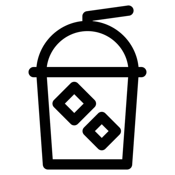 Πάγο Καφέ Επίπεδη Εικονίδιο Διανυσματική Απεικόνιση — Διανυσματικό Αρχείο