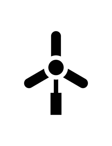 Windmühlen Websymbol Vektorillustration — Stockvektor