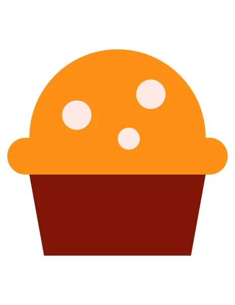 Muffin Icono Vector Ilustración — Archivo Imágenes Vectoriales