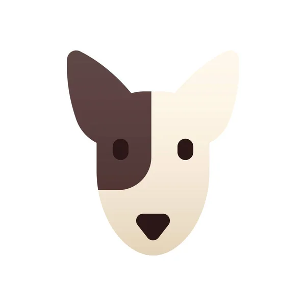 Bull Terrier Plana Ícone Vetor Ilustração — Vetor de Stock