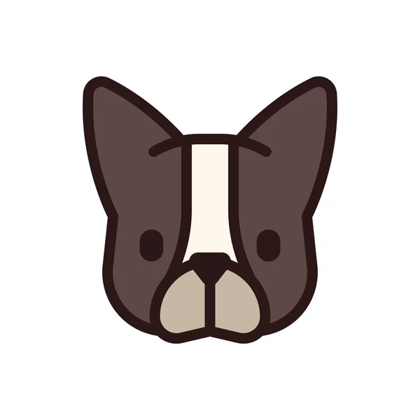 Hund Flache Symbol Vektor Illustration — Stockvektor