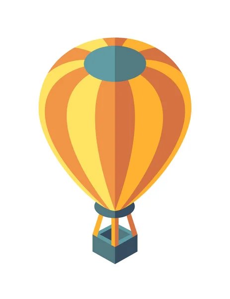 Heißluftballon Symbol Flachen Stil Isoliert Auf Weißem Hintergrund Vektor Illustration — Stockvektor