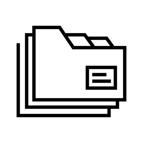 Vector Illustration File Folder — Stock Vector