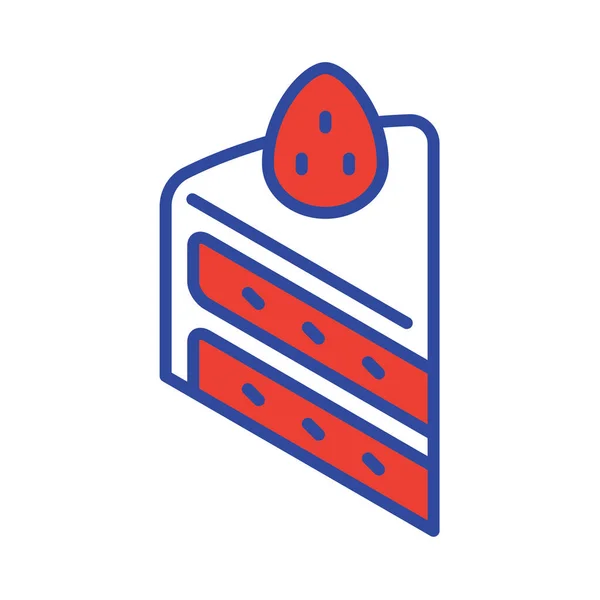 Icono Torta Vector Ilustración — Vector de stock