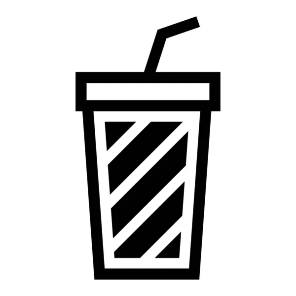 Soda Drink Icona Vettoriale Illustrazione — Vettoriale Stock