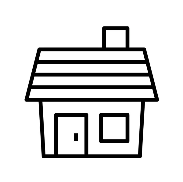 Huis Platte Pictogram Vector Illustratie — Stockvector