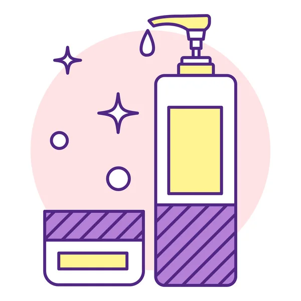 Vektorová Ilustrace Péče Krásu Hygienické Ikony — Stockový vektor
