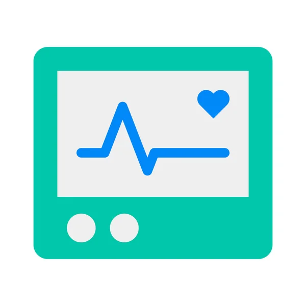Monitorar Ilustração Vetor Ícone Plano —  Vetores de Stock