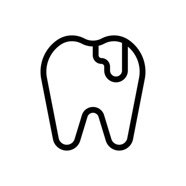 Tooth Flat Icon Vector Illustration — Stock Vector