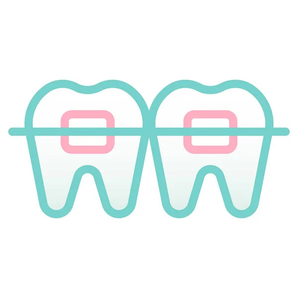 Orthodontic Icon Vector Illustration — Stock Vector