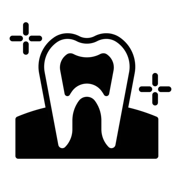 Zub Ploché Ikony Vektor Ilustrace — Stockový vektor