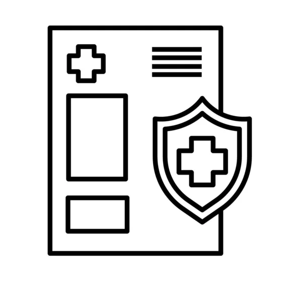 Ilustrace Ikony Plochého Vektoru Zdravotního Pojištění — Stockový vektor