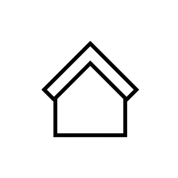 Σπίτι Επίπεδη Εικονίδιο Διανυσματική Απεικόνιση — Διανυσματικό Αρχείο