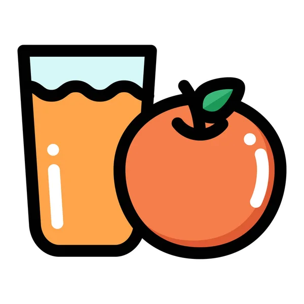 Графический Дизайн Иконок Апельсинового Сока — стоковый вектор