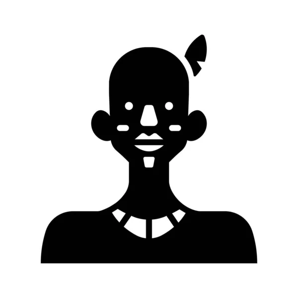Avatar Man Met Zwart Haar Ogen Pictogram Cartoon Stijl Vector — Stockvector