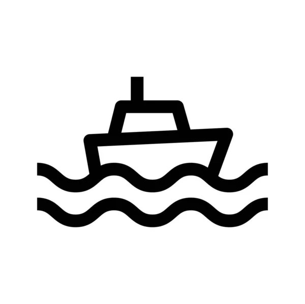 Лінія Човна Векторна Іконка — стоковий вектор