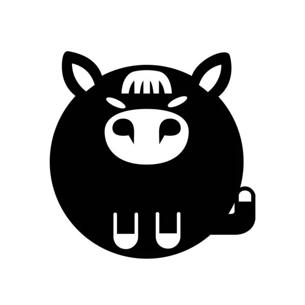 Cochon Dessin Animé Mignon Sur Fond Blanc — Image vectorielle