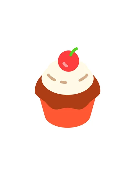Cupcake Ícone Ilustração Vetorial —  Vetores de Stock