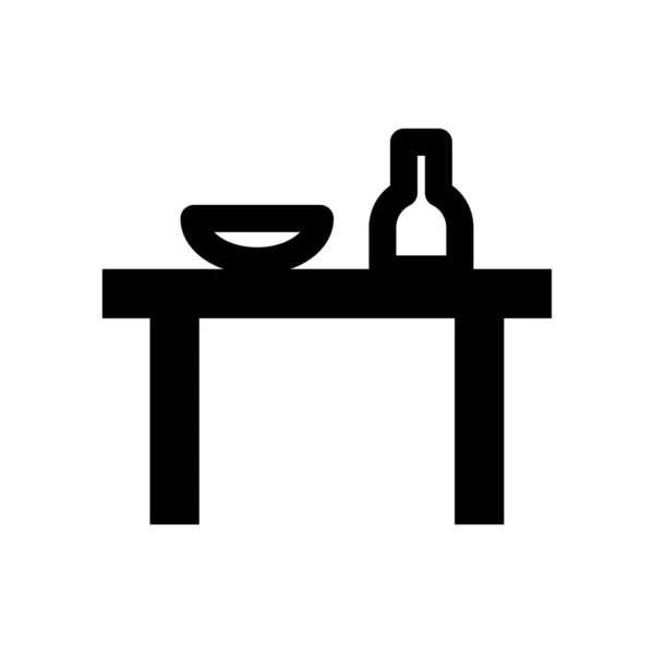 Table Icon Vector Illustration — Stock Vector