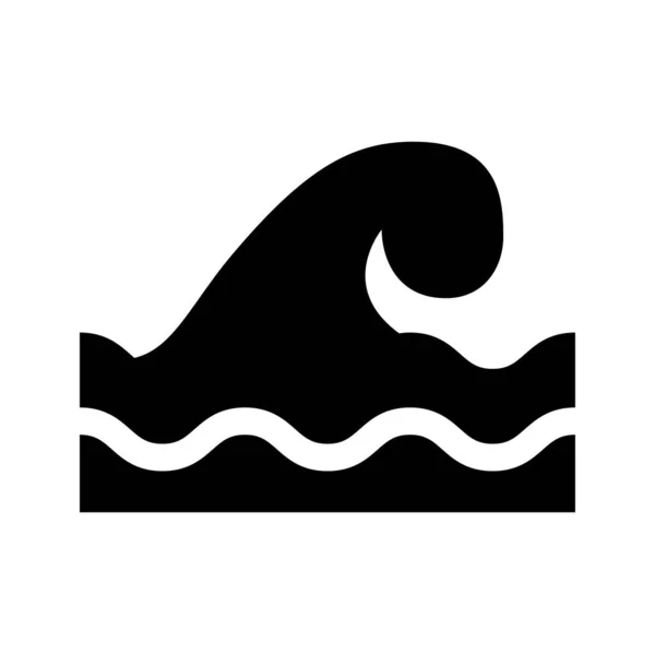 Ilustracja Wektorowa Ikony Fal Morskich — Wektor stockowy