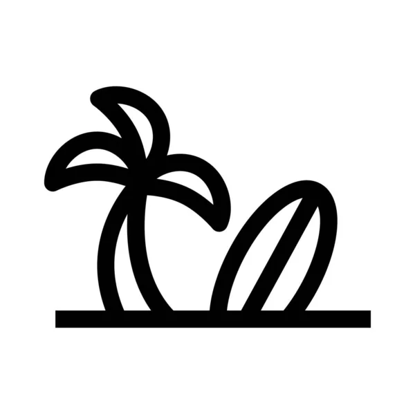 Παραλία Εικονίδιο Διανυσματική Απεικόνιση — Διανυσματικό Αρχείο