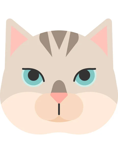 Cute Cat White Background — Stock Vector