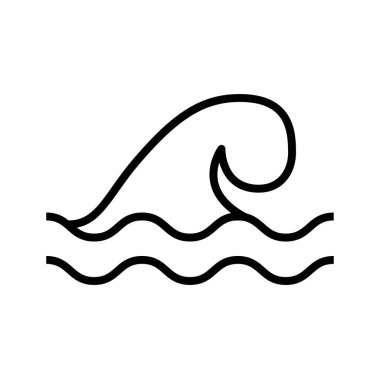 dalga simgesi, vektör illüstrasyonu