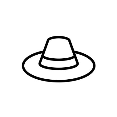 hat web simgesi, vektör illüstrasyonu 