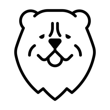 Ayı simgesi vektör illüstrasyonu