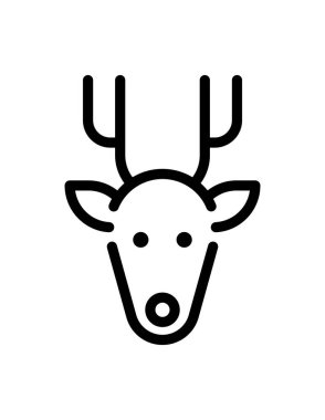 geyik simgesi, vektör illüstrasyonu