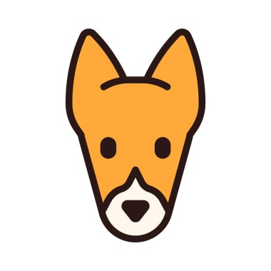 fox terrier karikatür simgesi vektör illüstrasyon grafik tasarımı