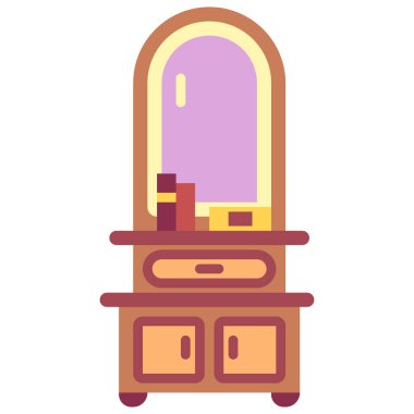 Tek pembe ve mavi ikonun vektör illüstrasyonu