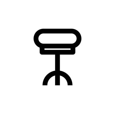 sandalye, simge, vektör illüstrasyonu 