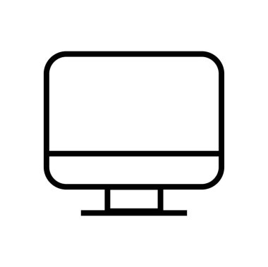 bilgisayar vektör simgesi beyaz arkaplanda izole edildi