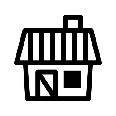 ev düz ikon vektör illüstrasyonu