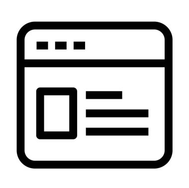 Web tasarımı ve geliştirme çizgisi vektör simgesi.