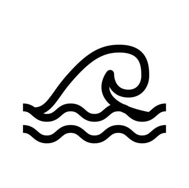 dalga simgesi, vektör illüstrasyonu