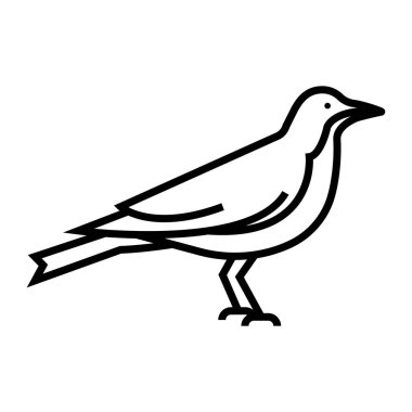 Kuş ağı simgesi. Vektör illüstrasyonu 