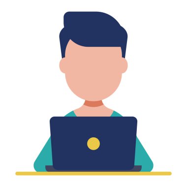 İş adamı avatar karakter vektör çizimi tasarımı