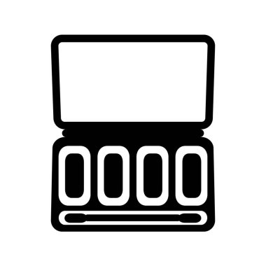 Modern b 'nin vektör çizimi kozmetik simgesinden yoksun