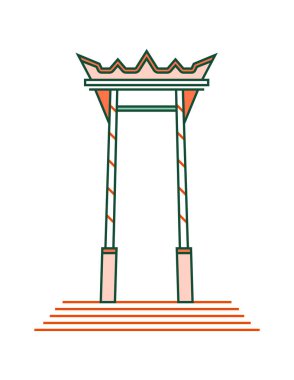 Geçit web simgesi. Vektör illüstrasyonu 