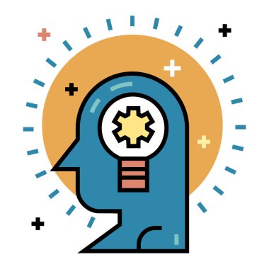 Fikir web simgesi. Vektör illüstrasyonu 