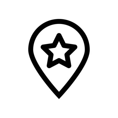 Coğrafi konum işareti web simgesi. Vektör illüstrasyonu 