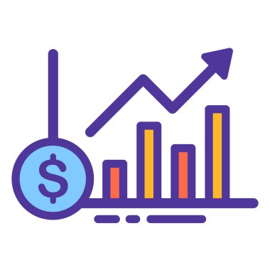 finansal grafik vektör simgesi