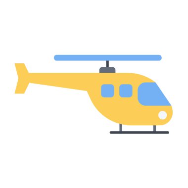 Helikopter simgesi vektör illüstrasyonu