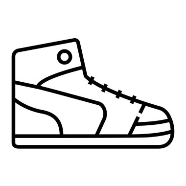 Ayakkabı Web simgesi, vektör illüstrasyonu 