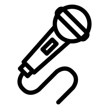 mikrofon simgesi vektör illüstrasyonu 