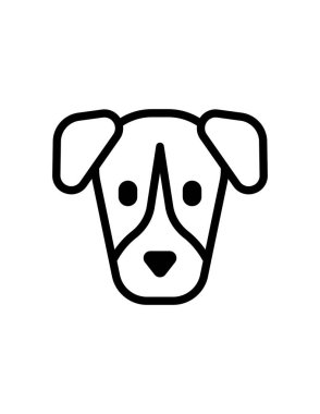 köpek ağı simgesi, vektör illüstrasyonu 