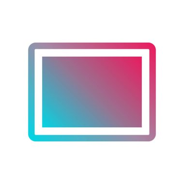boş renkli ekran web simgesi, vektör illüstrasyonu  
